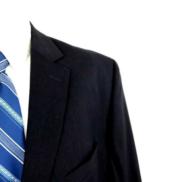 Pronto Uomo Wool 2 Button Blazer 46R Charcoal Gray Suit Jacket - Picture 2 of 10